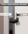 Eight Piece Foam Door Stopper And Pinch Guard Set For Kidproof And Pet Safety Easy Install Baby Proofing Door Protectors Stops Slamming And Finger Injuries Keeps Doors From Pinching Little Fingers Durable Home Use installed on door creating 1.5 inch gap