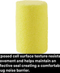 Single yellow foam ear plug for Disposable Foam Ear Plugs With NRR 29 For Drilling Grinding Machining Sawing And Welding Uncorded