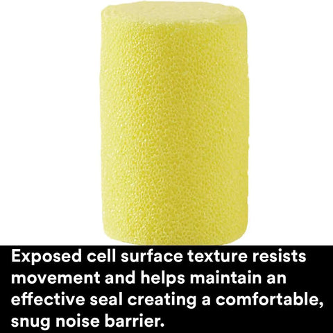 Single yellow foam ear plug for Disposable Foam Ear Plugs With NRR 29 For Drilling Grinding Machining Sawing And Welding Uncorded
