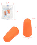 Foam Ear Plugs 200 Pairs NRR 33dB SNR 38dB Noise Reduction Disposable For Shooting Sleeping Work And Construction Site ANSI Certified