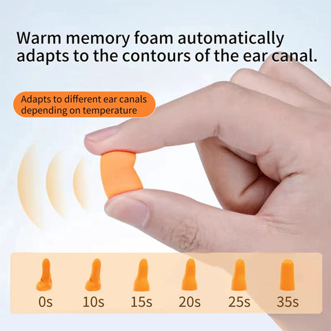 Hand holding Foam Ear Plugs 200 Pairs NRR 33dB SNR 38dB Noise Reduction Disposable For Shooting Sleeping Work and Construction Site ANSI Certified