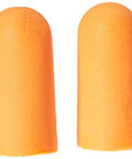 Close-up of orange foam earplugs from Foam Earplugs 200 Pair Pack For Noise Reduction 32 dB NRR Soft Comfortable Self Adjusting Ear Plugs
