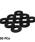100 Pack Sponge Pad Foam Gasket Sound Insulation Spacers For Car Door Trim Panel Retainers And Bumper Fasteners Shockproof Washers 16x7x2 Mm Protect Against Scratches And Vibration Noise For Your Ride, showing black circular pads