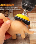 2 Inch Foam Interface Pads 10 Pack with hook and loop used on wood carving for detailing, attached to drill for polishing