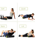 Patented Multi Density Foam Roller For Deep Tissue Massage And Muscle Recovery relieves pain, improves mobility; 26 inch black use on calf, quad, back, lat