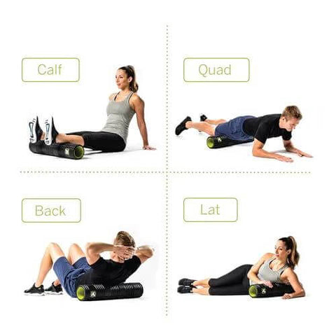 Patented Multi Density Foam Roller For Deep Tissue Massage And Muscle Recovery relieves pain, improves mobility; 26 inch black use on calf, quad, back, lat