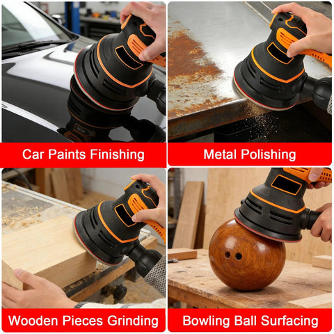 Five Inch Foam Sanding Pad Set 18 Pcs 180 3000 Grit For Wet Dry Orbital Sander used on car, metal, wood, and bowling ball surfaces
