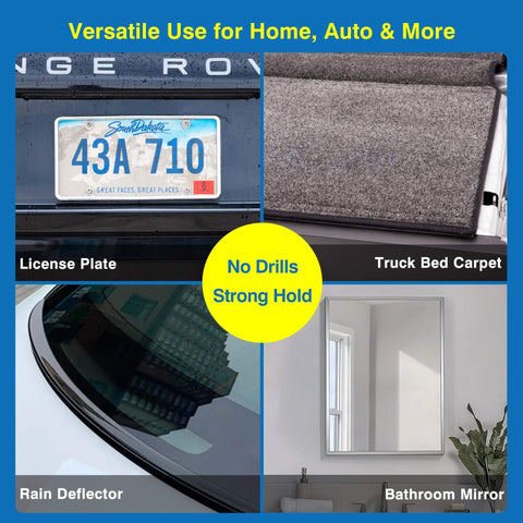 Heavy Duty Double Sided Tape With Automotive Grade Bond, Waterproof Foam Mounting Tape for versatile home and auto use