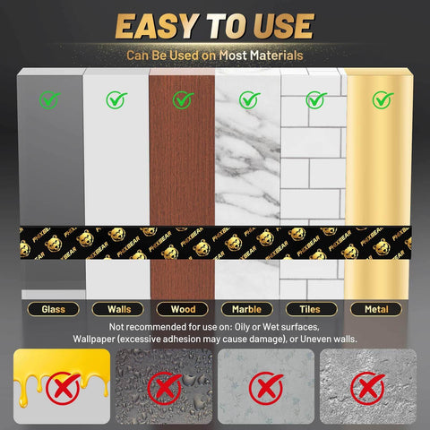 Pro Plus Heat Resistant Heavy Duty Foam Tape Double Sided Mounting Tape for Various Surfaces Including Wood and Metal