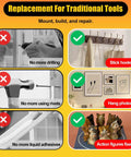 1-Inch Wide Double Sided Foam Tape For Outdoor Use Waterproof Heavy-Duty Mounting Tape With Super Strong Adhesive That Holds Tight Great For Automotive Interior Or Exterior Decor Quick Install 15 Ft Length replacing traditional tools for mounting and repairing, shown with images of hanging photos and fixing action figures.