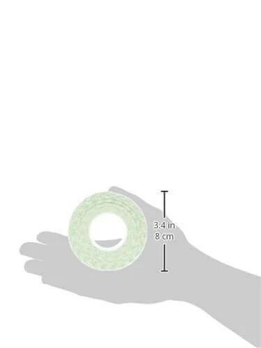 Double Sided Urethane Foam Tape With Super Sticky Acrylic Adhesive For Bonding Attaching And Mounting White 1 Inch By 5 Yard Roll Gap Filling On Textured Or Uneven Surfaces shown in hand for size reference.