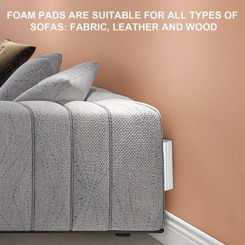 12 Pack EVA Foam Headboard Wall Protectors For Bed Frames Anti Shake Bumpers And Noise Reducers, behind sofa on wall