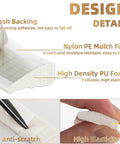 118” Wedge-Shape Foam Window Weather Stripping Door Seal Strip material details with high density PU foam and mesh backing design