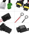 Fog Light Wiring Harness Kit Rugged With 40A Relay And On Off Switch H11 H9 880 881 Socket Plug And Play Wire Connector
