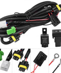 Fog Light Wiring Harness Kit Rugged With 40A Relay And On Off Switch H11 H9 880 881 Socket Plug And Play Wire Connector