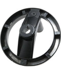 Foldable Aluminum Alloy And Bakelite Handwheel With Rotating Handle For Metal Lathe 4.92 Inch Diameter Durable Black Lathe Accessory