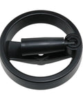 Foldable Aluminum Alloy And Bakelite Handwheel With Rotating Handle For Metal Lathe 4.92 Inch Diameter Durable Black Accessory