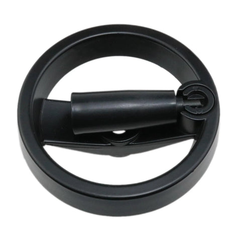 Foldable Aluminum Alloy And Bakelite Handwheel With Rotating Handle For Metal Lathe 4.92 Inch Diameter Durable Black Accessory