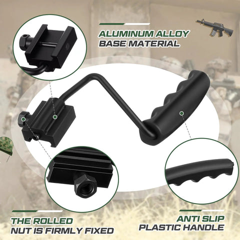 Two Pack Foldable Carry Handles With Non Slip Grip And Aluminum Base, 50 Lb Load Capacity tool shown with handle details and mounting view.