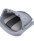 UPALDHOU foldable boat seat with gray PP frame and beige–black cushion, front view