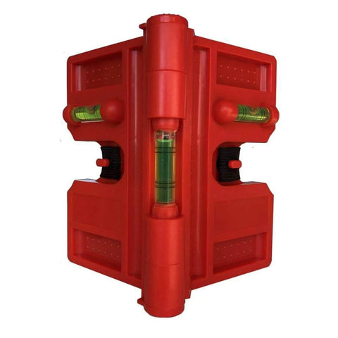 2 Pack Folding Magnetic Post Level For Pipe Post And Beams Leveling, Foldable Magnetic Level Tool With 4 Magnetic Strips And 3 Vials