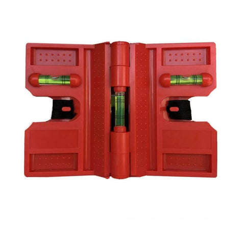 2 Pack Folding Magnetic Post Level For Pipe Post And Beams Leveling, Foldable Magnetic Level Tool with open magnetic strips and vials
