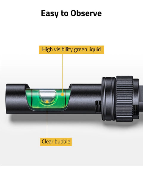 foldable scope leveling kit with high visibility green liquid for precise alignment on Picatinny rails