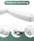 Foldable Window Crank Handle For 11/32 Inch Casement And Awning Operators, Compatible With Truth, 2 Pack, white finish details