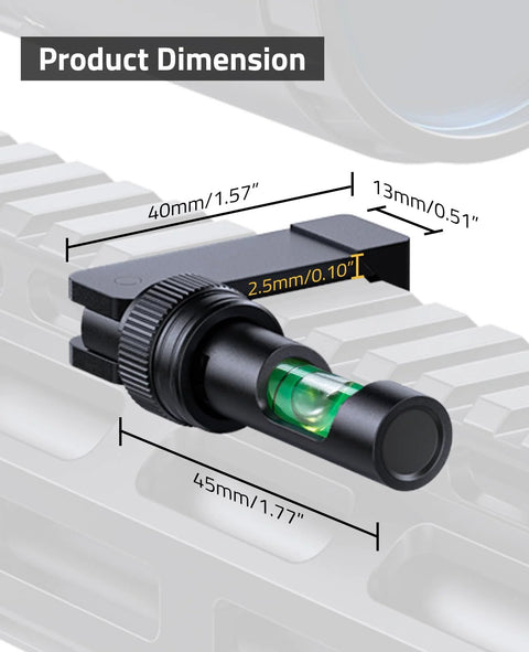 foldable scope leveling kit dimensions with picatinny rail