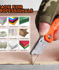 4 Pack Heavy Duty Folding Box Cutter Set With Razor Sharp Blades And Comfortable Handle cutting drywall