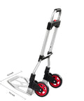 Dolly Cart Folding Hand Truck and Dolly,Steel Portable Cart with Telescoping Handle and Nylon+Rubber Wheels 180 lbs Capacity