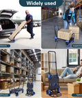 2-in-1 Hand Truck Dolly Foldable,330LB Capacity Hand Dolly in use for outdoor, supermarket, warehouse, and family settings.