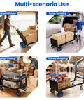 3-in-1 Folding Hand Trucks, 600Lbs Convertible Hand Truck Dolly in use for moving boxes, luggage, and groceries in various settings
