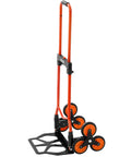 Stair Climbing Cart 260 LBS, Portable Folding Aluminum Trolley Dolly for Stairs with Telescoping Handle and 6 Mute Wheels