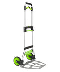 Folding Hand Truck and Dolly,309 lb Capacity Aluminum Portable Cart with Telescoping Handle and PP+EVA Wheels, front view