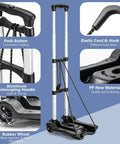 ✝️ Small Folding Hand Truck Dolly with 2 Wheels, Foldable Luggage Cart, lightweight aluminum frame, telescoping handle, rubber wheels