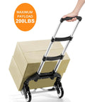 Folding Hand Truck, Dolly Cart with Wheels Foldable, Lightweight Aluminum Luggage Cart carrying boxes, maximum payload 200lbs