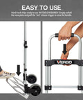 Easy to use 275 Ibs Capacity Folding Hand Truck Dolly with lightweight aluminum frame and 42" telescoping handle demonstration
