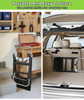 3 In 1 Folding Hand Truck With Retractable Handle And Four Rubber Wheels Heavy Duty Collapsible Cart 600 Lbs Capacity No Assembly Required Converts From 2 Wheel Upright Carrier To 4 Wheel Dolly Great For Home Office Food Service And Warehouse shown stored on stairs and in car trunk