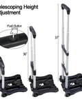 Folding Hand Truck and Dolly 110-lbs Lightweight Portable Luggage Cart for School Travel Office Moving (Black) with telescopic adjustment