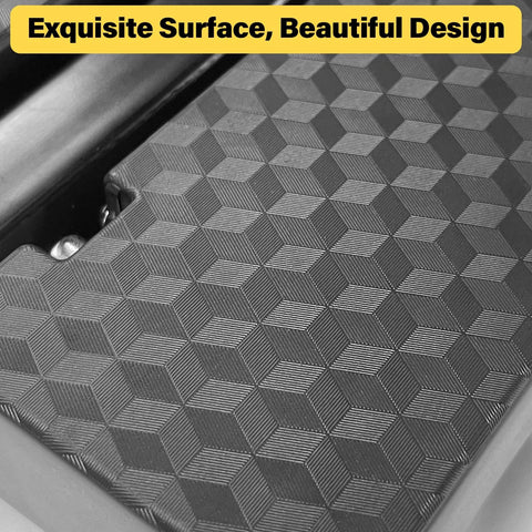 Close-up of Folding Hand Truck 500 LB's textured, extendable 26" plate with geometric design, part of Portable Heavy Duty Dolly Cart.