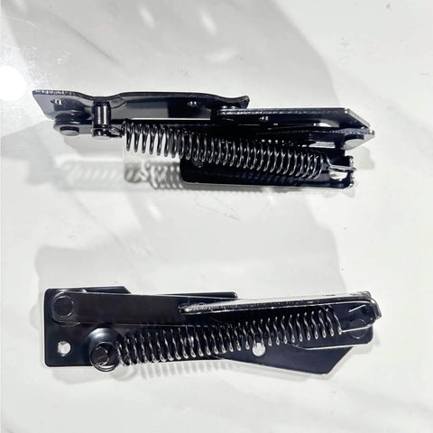 Spring Hinge 90 Degree Folding Lifting Bracket For Sofa Bed And Cabinet Doors Durable Cold Rolled Steel Black on white surface
