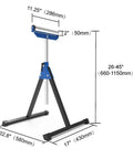 ✝️ 2 of Folding Roller Stand, Height Adjustable, Heavy Duty 300 LB Load Capacity Each, dimensions and adjustable range