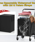 Beefy Folding Shopping Cart With 5.0 Cu Ft Capacity 480 Lb Load featuring dual baskets and a removable waterproof liner with lid