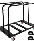 Heavy Duty Folding Table Cart For Moving Tables, 1800 Lb Capacity, Adjustable Drywall Dolly With 5 Inch PU Swivel Wheels
