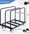 Heavy Duty Folding Table Cart With 2000 Lbs Capacity And 10 Tables 5 Inch Swivel Wheels Durable Table Dolly For Party Events Factory Hotel And Warehouse Use Adjustable Bottom Rods For Flexible Load Sizing And Easy Moving