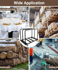Heavy Duty Folding Table Cart For Moving Tables, 1800 Lb Capacity, Adjustable Drywall Dolly With 5 Inch PU Swivel Wheels shown in various settings including hotel and warehouse.