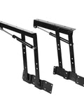 1pair Folding up Top Table Mechanism Hardware Fitting Hinge with gas hydraulic, black steel, for desks and cabinets