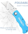4-pack folding utility knife with quick-change blades and back-lock for safe, fast box opening, ideal for cartons, cardboard, wallpaper, and light DIY tasks; SK5 steel blades deliver clean cuts and 10 extra blades included in the pack.