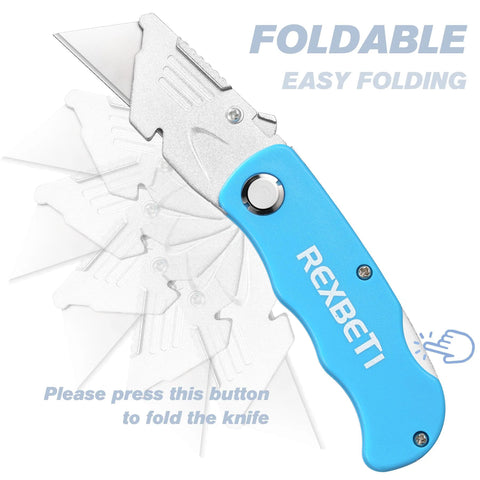 4-pack folding utility knife with quick-change blades and back-lock for safe, fast box opening, ideal for cartons, cardboard, wallpaper, and light DIY tasks; SK5 steel blades deliver clean cuts and 10 extra blades included in the pack.